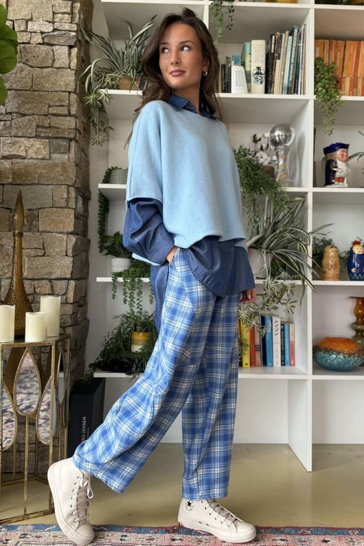 Conrad Layer Knit Baby Blue